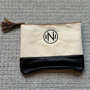 Mudpie monogrammed clutch bag